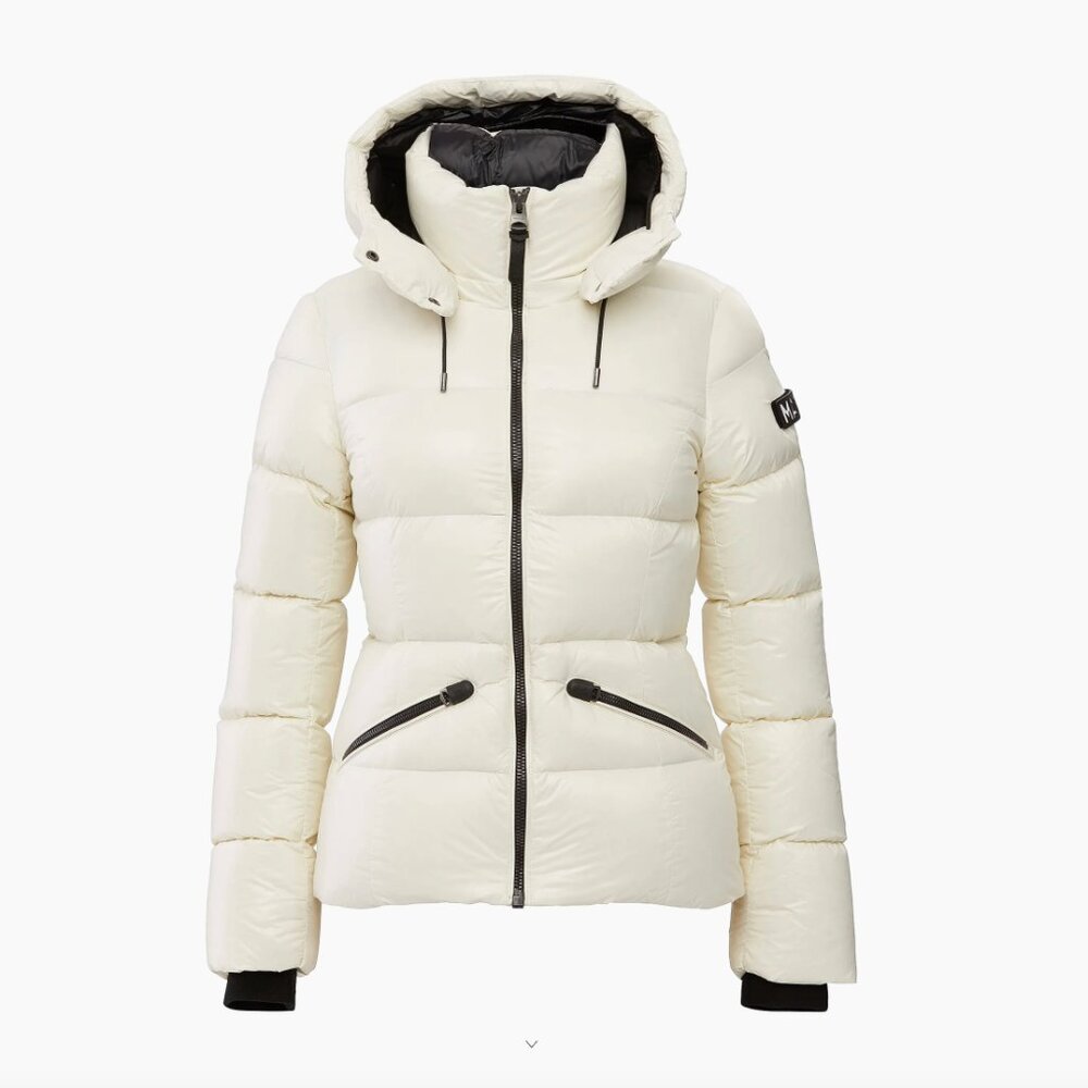 Mackage Cream Hooded Puffer Jacket